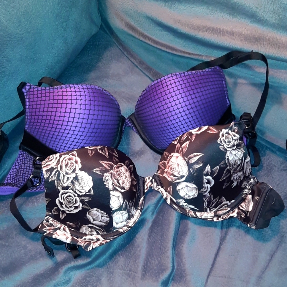 Two 32C Pushup Bras